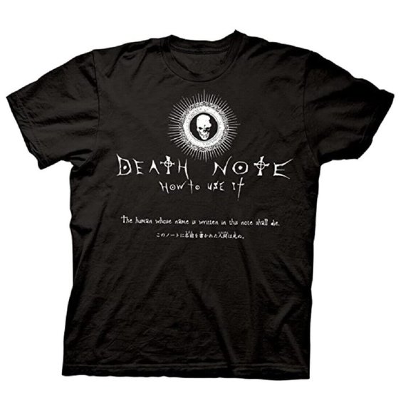 Death Note How To Use It Anime Officially Licensed Adult T-Shirt - Picture 1 of 1